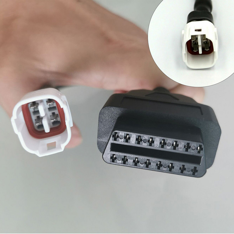 Εργαλείο διαγνωστικού καλωδίου σαρωτή μοτοσικλέτας 1 υπολογιστή μαύρο 4 ακίδων στο OBD2 Fault Code Reader για Yamaha MT10 FZ10 MT09 XSR MT07 R1 2016+