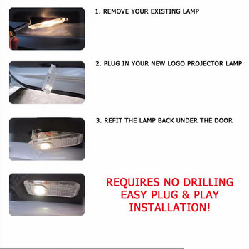 2бр. Led лампа за проектор Вратата на автомобила Аксесоари за добре дошли за BMW E60 E70 E71 E72 E90 E91 E92 E93 X5 X6 3series Ghost Shadow Light