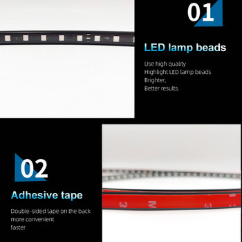 24V LED που αναβοσβήνει Truck Ambient Light Roof Proof Door Lamp 1M 1,5M 2M 2,4M Strip Trailer Lorry Caravan Accessories Decoration