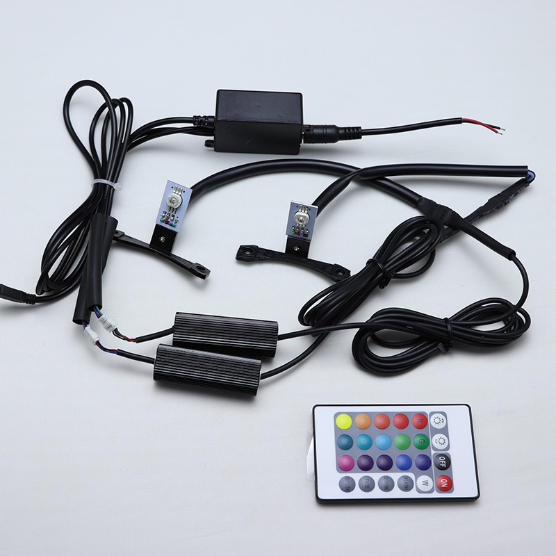 Ασύρματο χειριστήριο RGB LED Demon Eyes Light Για audi A1 A3 A4 A6 TT Q2 Q3 Q5 Q7 R8 S2 S3 S4 S5 S6 S8 S7 S7 HID Φώτα προβολέα