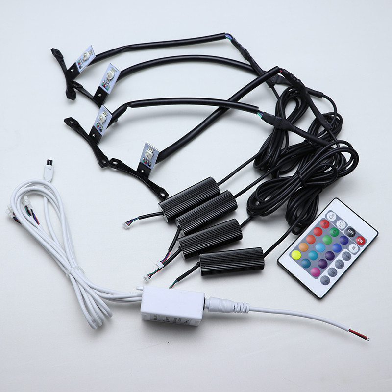 Ασύρματο χειριστήριο RGB LED Demon Eyes Light Για audi A1 A3 A4 A6 TT Q2 Q3 Q5 Q7 R8 S2 S3 S4 S5 S6 S8 S7 S7 HID Φώτα προβολέα