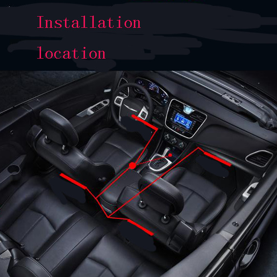 Car 9 LED 2 în 1 Picioare de podea Lampă de atmosferă Lampă de decorare pentru Peugeot 206 207 208 301 307 308 407 2008 3008 4008