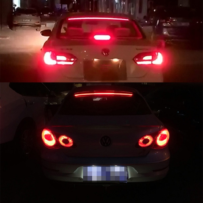 12V mașină flexibilă lumini suplimentare cu leduri de frână intermitent roșu bandă cu LED care curge 100 cm semnal de oprire ledă de avertizare impermeabilă