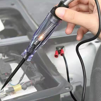 Δοκιμαστικό φως 6-24 V Circuit Tester με εκτεταμένους ακροδέκτες δοκιμής ελατηρίου & αιχμηρό διάτρηση | Δοκιμαστής τάσης κυκλώματος αυτοκινήτου