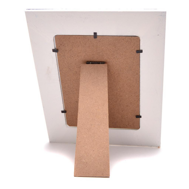 Рамка Ahelos, За снимка, Дървена, Бял/Син, 9х13 см