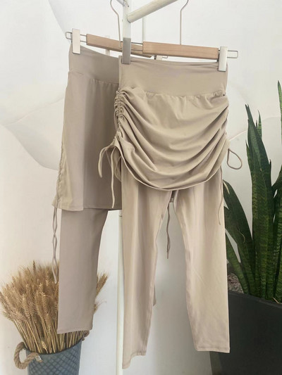 Set casual de jambiere cu talie inalta cu fusta