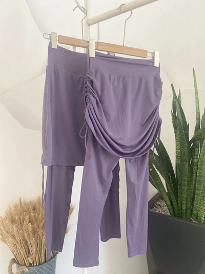 Set casual de jambiere cu talie inalta cu fusta