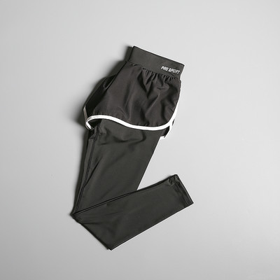 Jambiere sport negri din două piese de damă