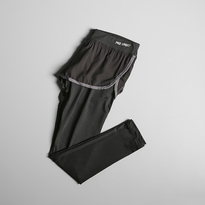 Jambiere sport negri din două piese de damă