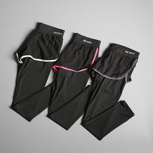 Jambiere sport negri din două piese de damă