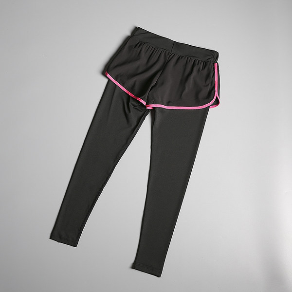 Jambiere sport negri din două piese de damă