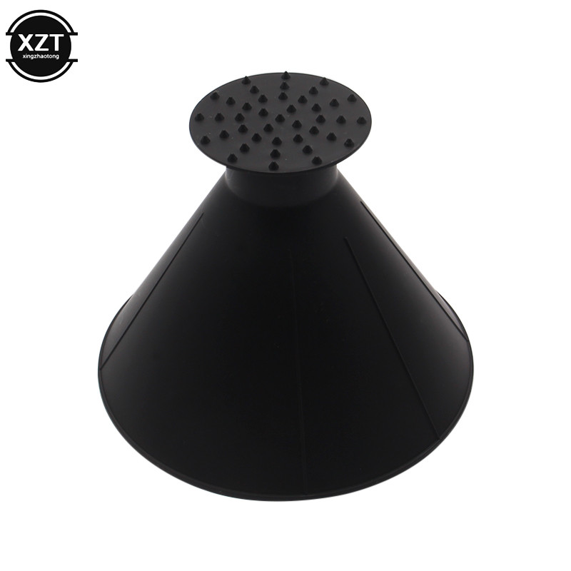 Ziemas automobiļu burvju logs vējstikls automašīnas ledus skrāpis, formas piltuves sniega noņēmējs, atsaldētājs konusa rīks, kas noskrāpē apli