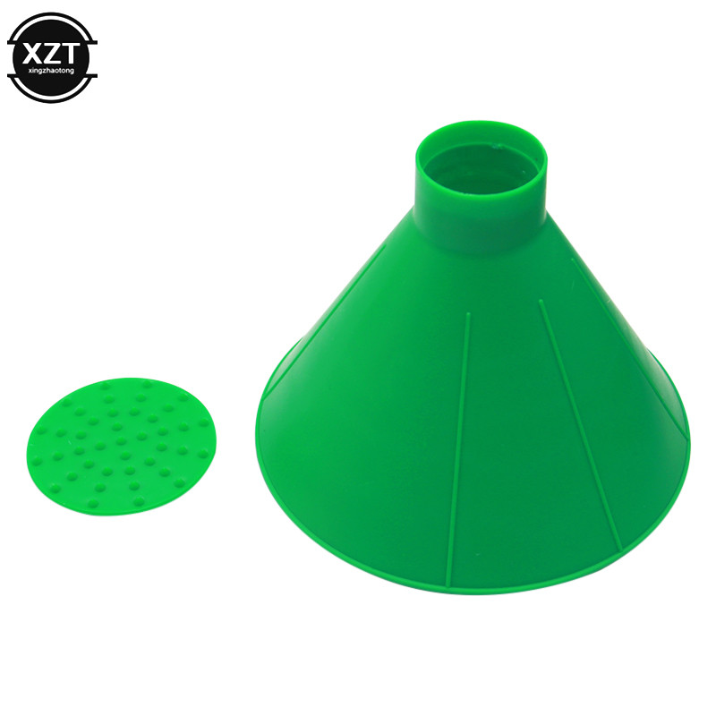 Ziemas automobiļu burvju logs vējstikls automašīnas ledus skrāpis, formas piltuves sniega noņēmējs, atsaldētājs konusa rīks, kas noskrāpē apli