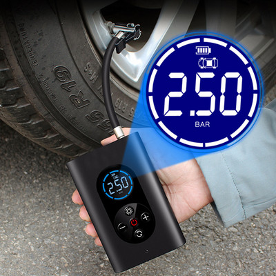 Pompă gonflabilă portabilă fără fir 150PSI pentru anvelope auto cu compresor de aer cu ecran digital HD pentru automobile motociclete
