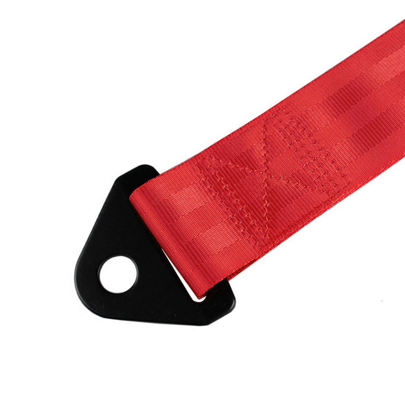 Universalus 28 cm didelio stiprumo nailoninis vilkimo diržas Automobilių lenktynių vilkimo lynai Auto priekabos lynai Buferis priekaba Max 2T vilkimo diržas su veržle