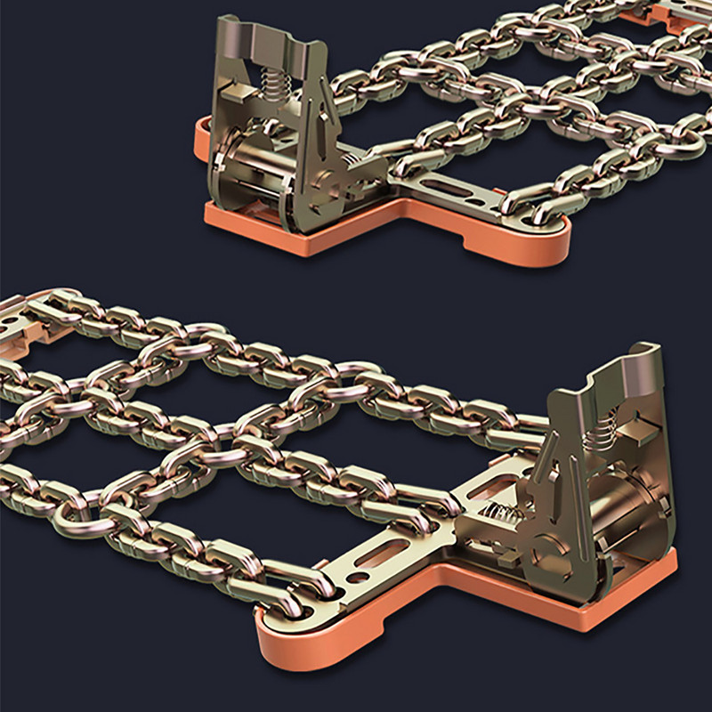 Universalūs plieniniai žieminiai sunkvežimiai automobilių ratai padangos padangos sniego ledo grandinės diržas žieminės neslystančios transporto priemonės visureigiai ratų grandinės purvas Sauga kelyje