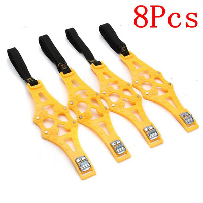 4/8 vnt Automobilių neslystančia grandine SUV bendrosios paskirties sniego purvo padangos Universalios neslidžios pastorintos paplatintos ratų sniego grandinės žieminis sunkvežimis