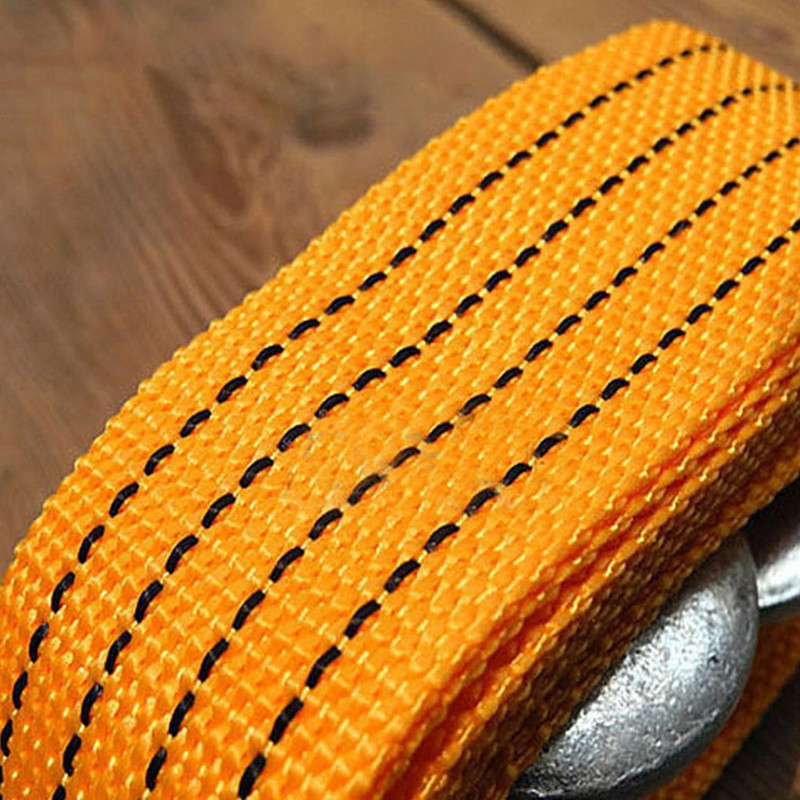 Sunkaus automobilio vilkimo lyno diržo diržas, didelio stiprumo nailoninis diržas su tvirtu metaliniu kabliu priekabos vilkimo trosu