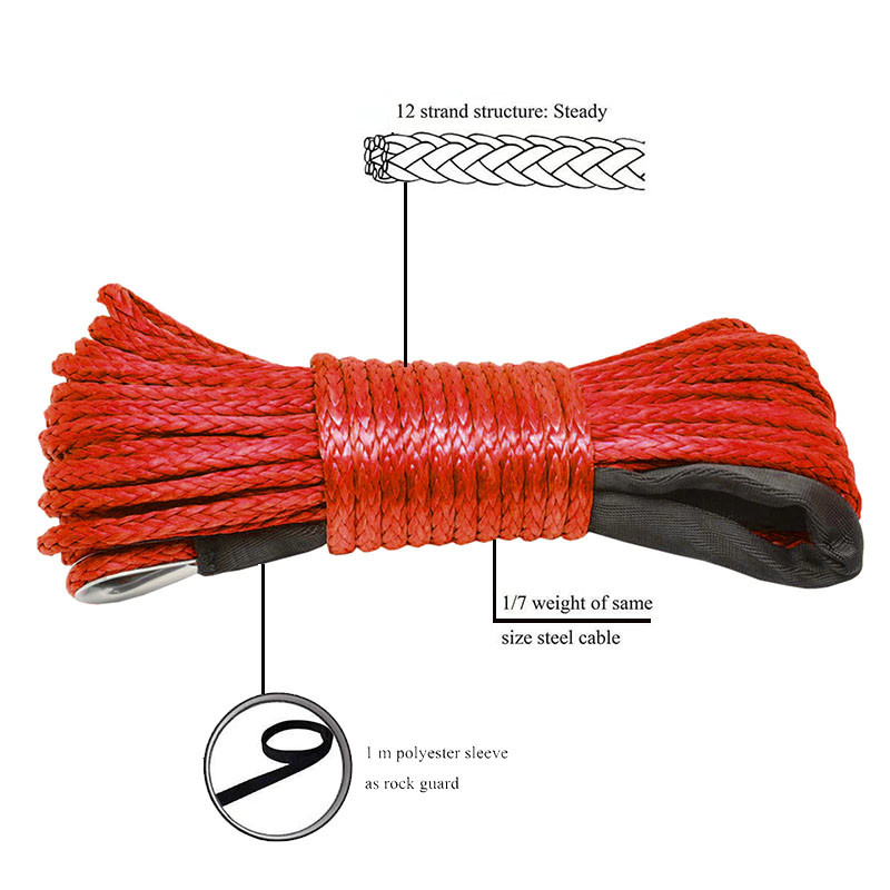 7700LBs Gervė Linija Kabelio Virvės Gervės Vilkimo kablio kamštis Guma keturračiams visureigiams UTV sunkvežimių visureigių priedai