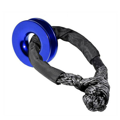 41 000 svarų gervės lynas Sintetinis minkštas apkabas + atkūrimo žiedų rinkinys Tvirtas pančiai su apsaugine mova sunkvežimių transporto priemonei atkurti