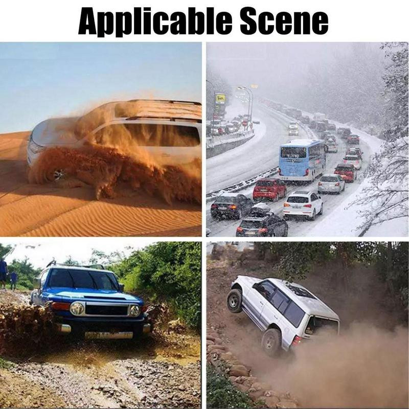 Anti Snow Chains SUV Widen and Thicken Snow Chains 6 τμχ Ασφαλή εργαλεία οδήγησης με διπλές κλωστές και μοτίβα σε στρώσεις σε κακή κατάσταση