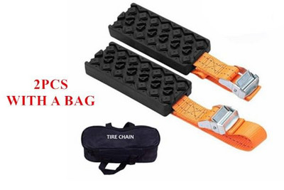 BENOO 1/2/4PCS Ανθεκτικά PU αντιολισθητικά μπλοκ έλξης ελαστικών αυτοκινήτου με τσάντα έκτακτης ανάγκης Snow Mud Sand Tire Chain λουριά για Snow Mud Ice