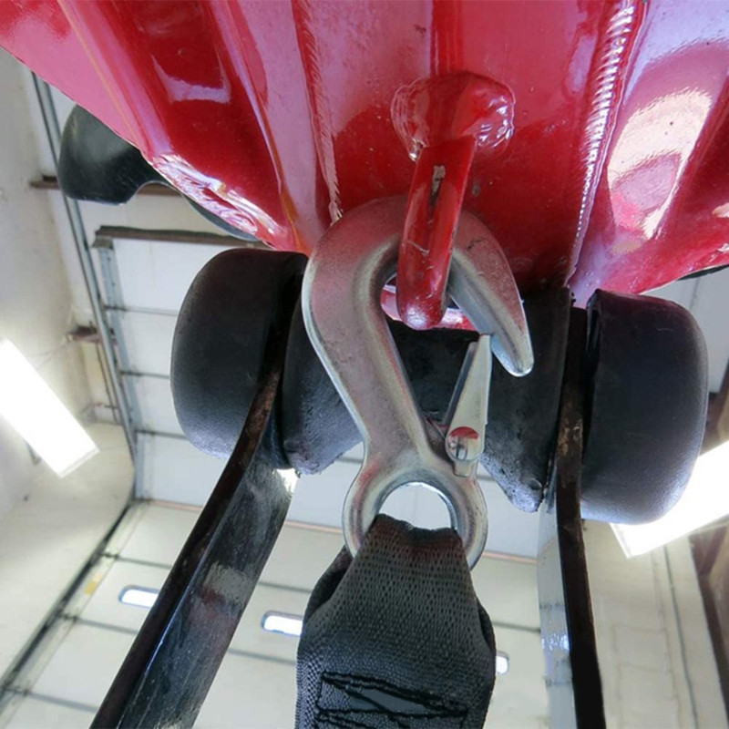 1 vnt. valčių prekių fiksuotas lynas avarinis saugos laidas 4/6 metrų ilgio priekabos jūrinės gervės diržas su metaline sagtimi