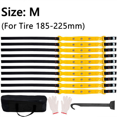 10 tk talvine auto lumekett, libisemisvastane nailonist rattakett 255 225 autorehvi lumeketid velg 18 libisemisvastased lumerihmad