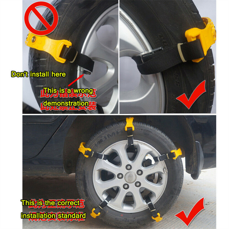10 tk talvine auto lumekett, libisemisvastane nailonist rattakett 255 225 autorehvi lumeketid velg 18 libisemisvastased lumerihmad