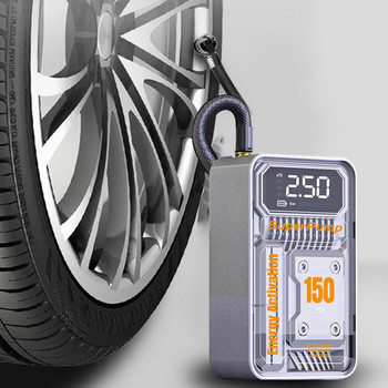 Въздушна помпа за електрически автомобили Преносим високомощен електрически уред за помпане на гуми Лесен за използване Въздушна помпа с дигитален дисплей с мощно налягане