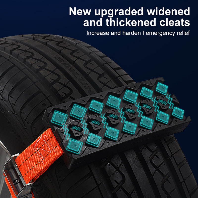 Lanț de anvelope pentru mașină Placă de tracțiune anti-alunecare Dispozitiv de tracțiune pentru evadare pentru zăpadă, noroi, nisip, cureaua de urgență pentru anvelope pentru mașină, camion, SUV, offroad