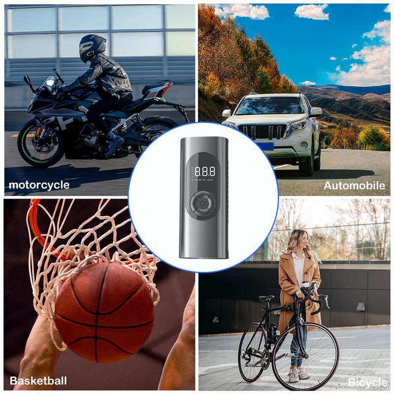 Afișaj digital inteligent, cu dublă utilizare, montat pe vehicul, umflator ridicat, pompă portabilă, umflare anvelope, pompă de umflare G5I1