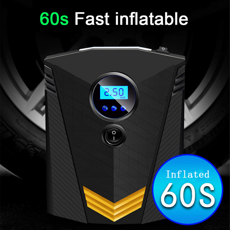 Umflator digital pentru anvelope 150 PSI compresor de aer pentru mașină pentru auto, motociclete, biciclete, DC 12 volți, pompă portabilă pentru compresor de aer pentru mașină