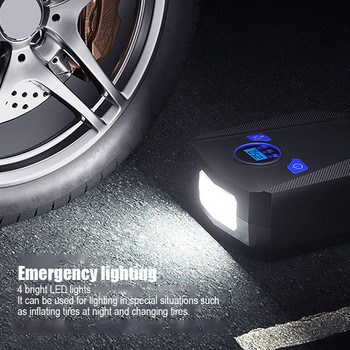 Αντλία αέρα αυτοκινήτου 120W 12V Ψηφιακή οθόνη Led Light Portable Tire Pump Έξυπνο Φούσκωμα ελαστικών για αυτοκίνητα Μοτοσικλέτες Ποδήλατα