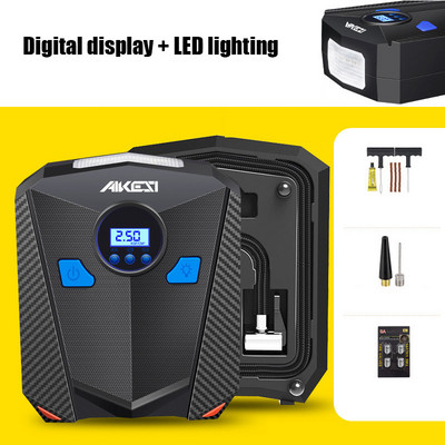 Auto õhupump 120W 12V digitaalne ekraan Led Light kaasaskantav rehvipump Nutikas rehvi täitmine autodele mootorratastele jalgratastele