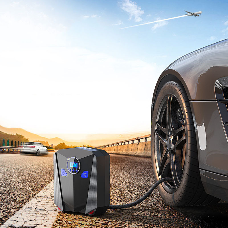 Auto õhupump 120W 12V digitaalne ekraan Led Light kaasaskantav rehvipump Nutikas rehvi täitmine autodele mootorratastele jalgratastele