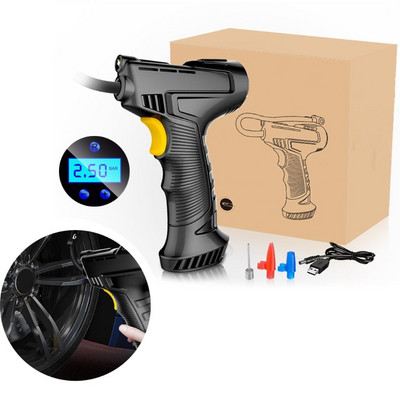Ασύρματο φουσκωτό ελαστικών χειρός 120W αεροσυμπιεστή με ψηφιακή οθόνη για ποδήλατο αυτοκινήτου Drop Shipping