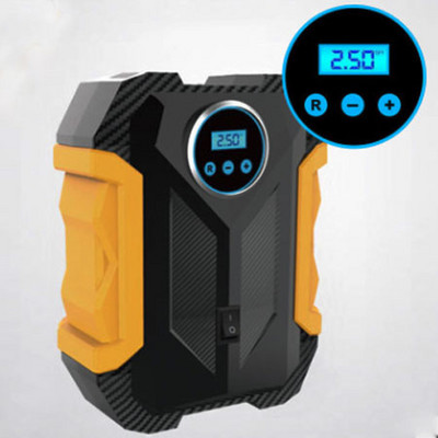 Compresor de aer portabil Pompă de umflare a anvelopelor auto cu manometru digital (150 Psi 12V DC) Lanternă de urgență strălucitoare