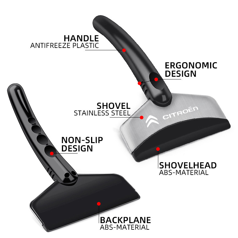 Instrument de curățare pentru lopată de zăpadă pentru mașină pentru racletă de gheață pentru parbrizul vehiculului pentru accesorii auto Citroen C3 C4 C5