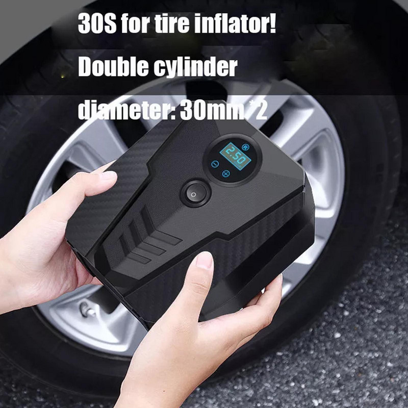 Didelio galingumo automobilio oro siurblys padangų pripūtimas automatinio įkrovimo padanga Dviejų cilindrų aukšto slėgio nešiojamasis kompresoriaus stabdiklis oro automobilis S6K1