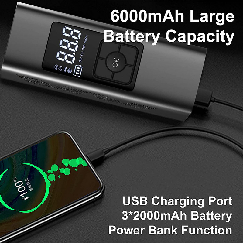 Kaasaskantav elektriline rehvide auto õhupumba kompressor 12v juhtmeta täispuhuja täispuhutav jalgratta jaoks mootorratta jalgratta rehvid palli jalgpall