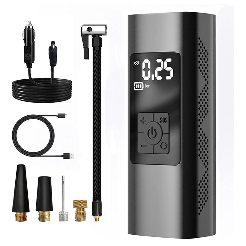 Kaasaskantav elektriline rehvide auto õhupumba kompressor 12v juhtmeta täispuhuja täispuhutav jalgratta jaoks mootorratta jalgratta rehvid palli jalgpall