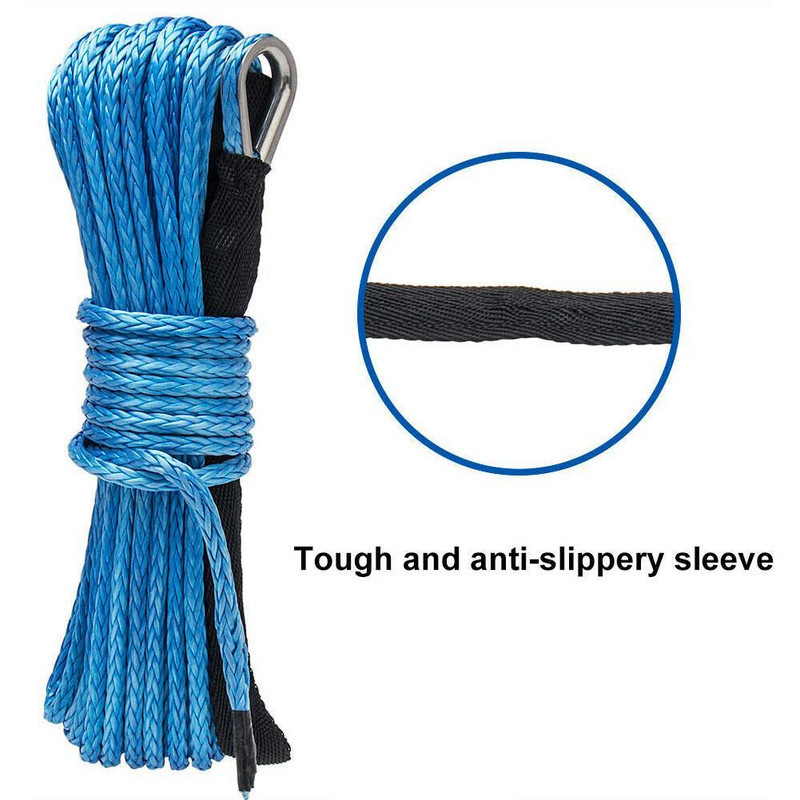 7700 naela elektriline vintsi köis Nailontross, ülitugev kiudköis 6 mm x 15 m auto pukseerimisköis Pukseerimisrihm Autotarvikud 10 000/12 000 naela