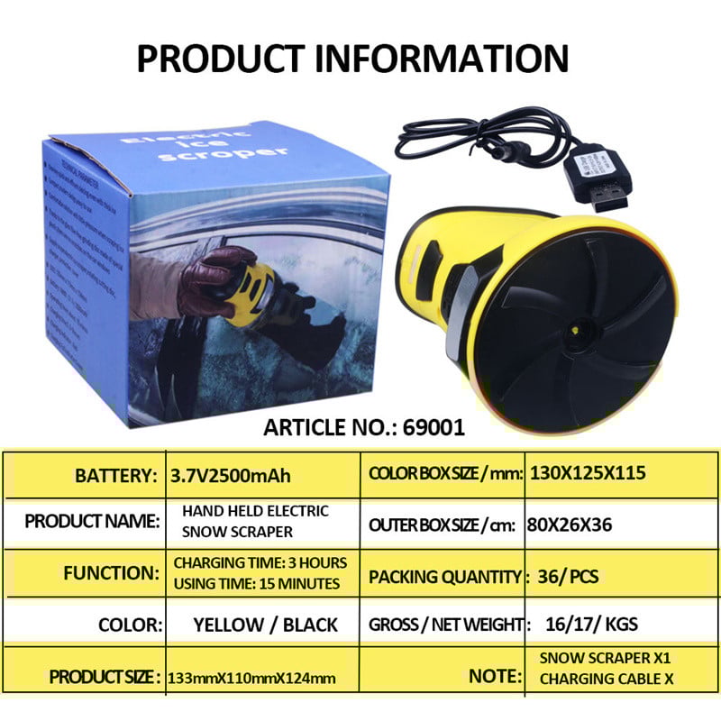 Χειμερινό παρμπρίζ αυτοκινήτου Ξύστρα πάγου Γυάλινη βούρτσα χιονιού Επαναφορτιζόμενη συσκευή αφαίρεσης πάγου Αφαίρεση πάγου Winter Clean Tool Αξεσουάρ αυτοκινήτου