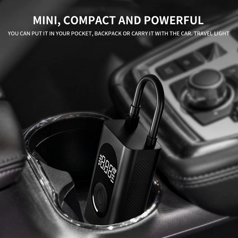 Αντλία αεροσυμπιεστή αυτοκινήτου WONVON με οθόνη LCD LED φως Κατάλληλο για αυτοκίνητα Ποδήλατα Μπάλες Μοτοσικλέτες Τηλέφωνα