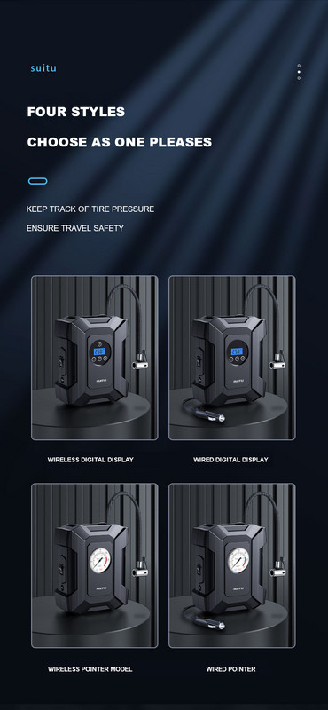 Compresor pentru pompa de compresie a anvelopelor pentru autoturisme Compresor portabil de aer pentru autoturisme Pompa digitala de umflare a anvelopelor Lampa LED