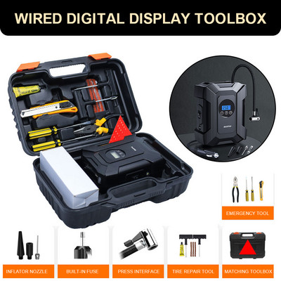 Compresor pentru pompa de compresie a anvelopelor pentru autoturisme Compresor portabil de aer pentru autoturisme Pompa digitala de umflare a anvelopelor Lampa LED