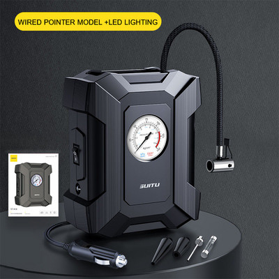 Compresor pentru pompa de compresie a anvelopelor pentru autoturisme Compresor portabil de aer pentru autoturisme Pompa digitala de umflare a anvelopelor Lampa LED