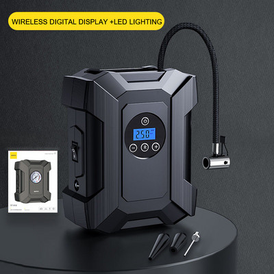 Compresor pentru pompa de compresie a anvelopelor pentru autoturisme Compresor portabil de aer pentru autoturisme Pompa digitala de umflare a anvelopelor Lampa LED