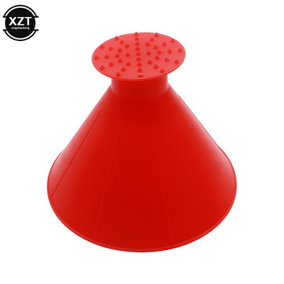 Iarnă Auto Fereastră Magică Mașină Parbriz Racletă pentru gheață Pâlnie În formă de Pâlnie Dispozitiv de îndepărtare a zăpezii Dezghețator Instrument de con pentru răzuit O rotundă